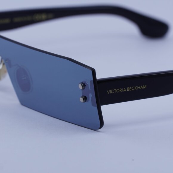 Victoria Beckham VB241S 001 Sunglasses Rimless Rectangle , Grey Mirror Lenses - Picture 4 of 10